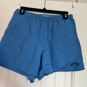 Blue solid Patagonia shorts. Size Medium. Used, like new.